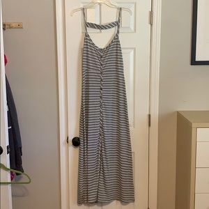 Button-Up Soft Maxi Dress with Low Back